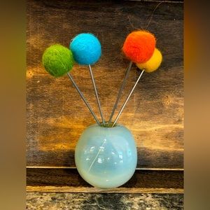 Opal Blown Glass Vase for Cuttings Flowers Incense Unique Sweet Bud Vase